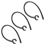 3 Pcs Handfree 5.5Mm Hole Black Plastic Earhook for Bluetooth Earphone 4