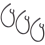 3 Pcs Handfree 5.5Mm Hole Black Plastic Earhook for Bluetooth Earphone 2