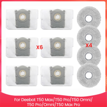 Kit de accesorios para aspiradora T50 Max Pro Omni, almohadillas para fregar y bolsas para polvo
