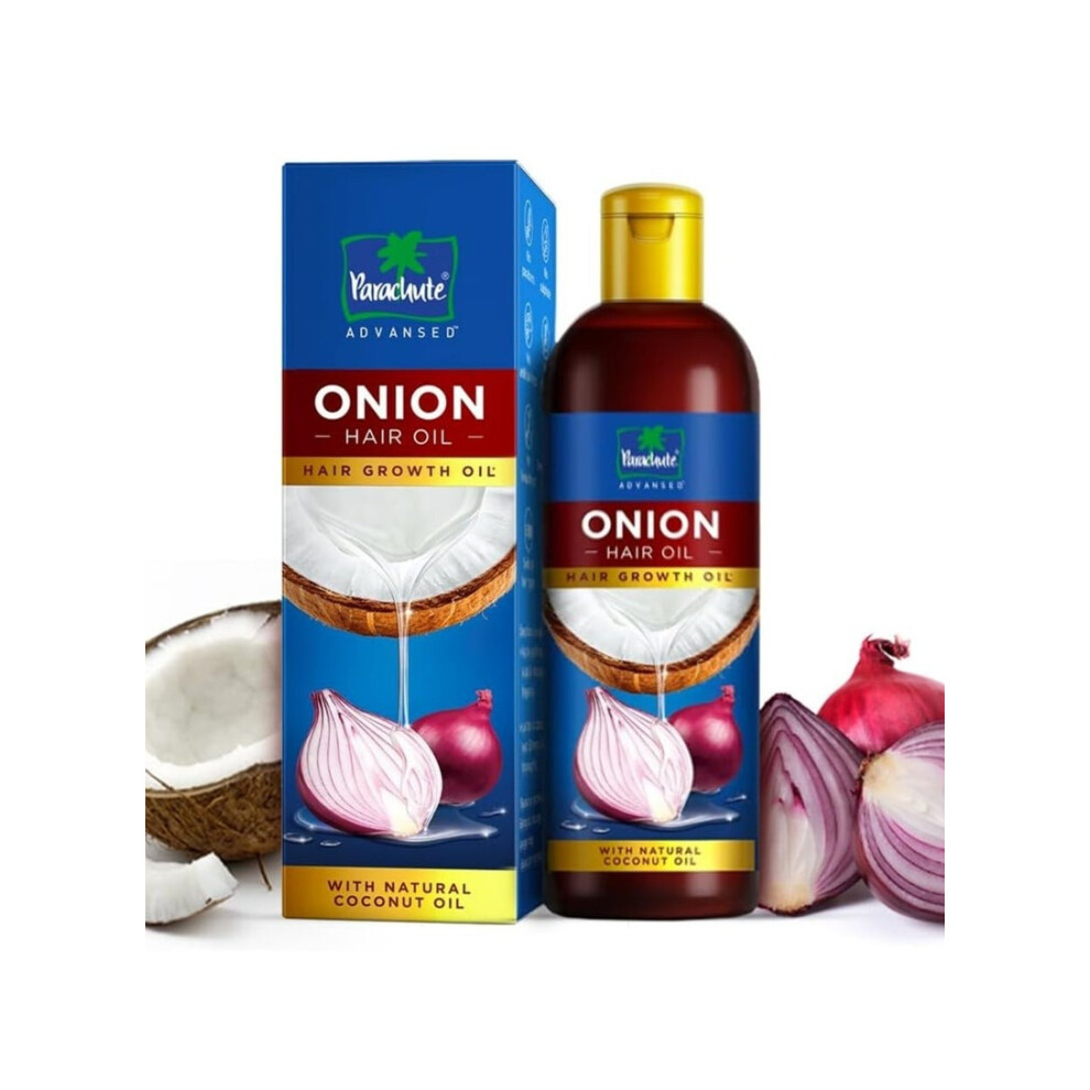 Parachute Onion Hair Oil For Hair Growth And Hair Fall Control With Natural Coconut Oil And Vitamin E - 200ml