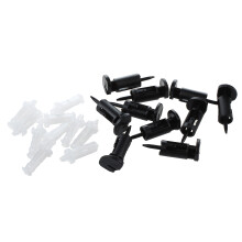 10 pezzi di clip di montaggio in plastica per dissipatori CPU a 4 vie