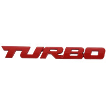 Naklejka TURBO Universal Car Auto 3D Metal Emblem, czerwona