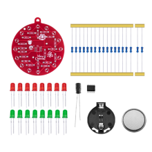 Zestaw do lutowania diod LED NE555 z migającym światłem na płytce drukowanej DIY, dekoracja choinkowa z migającym światłem czerwonym i zielonym