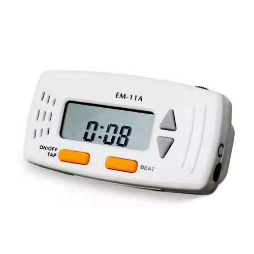 EM-11 Clip-on Guitar Metronome with Clock Function Mini Electronic for Guitarists, Portable Accessories