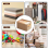 Multi-Functional Closet Organizer,Steel Ring Storage Box, Fabric Folding Bedroom Wardrobe Clothes Box A 3
