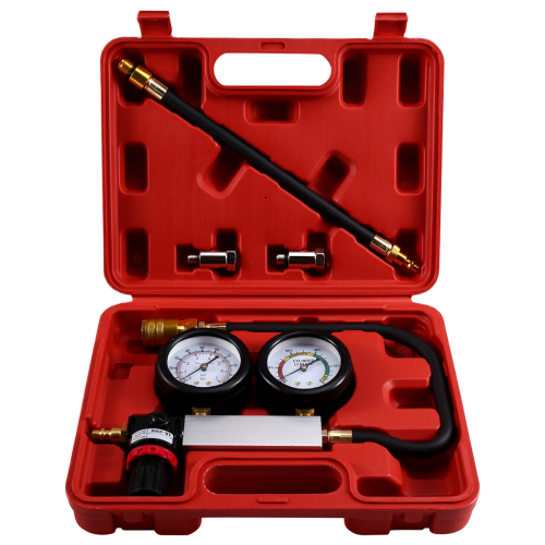 Cylinder Leak Down Tester Tool Gasoline Engine Compression Set TU-21 Detector with Dual Gauges 2