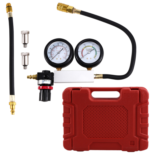 Cylinder Leak Down Tester Tool Gasoline Engine Compression Set TU-21 Detector with Dual Gauges