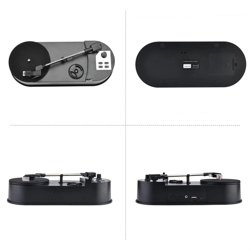 Portable Phonograph 33/45Rpm Turntable Player Converter Save Vinyl Music Records To Mp3 Tf Card/Usb Built In Speaker 4852514390223
