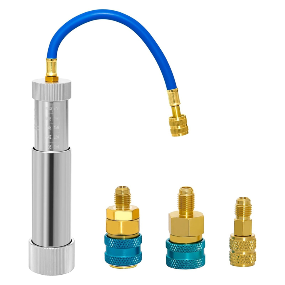 Ac Oil Dye Injector Backflow Prevent Kit, With R134a & R1234yf Low Side Quick Coupler, R410a Mini Split Adapter 4852514388046