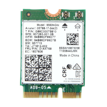 9560NGW WiFi-kaart 1730 Mbps Wireless AC 9560 Dual Band 2.4G + 5G Bluetooth 5.0 802.11Ac M.2 CNVI-adapter