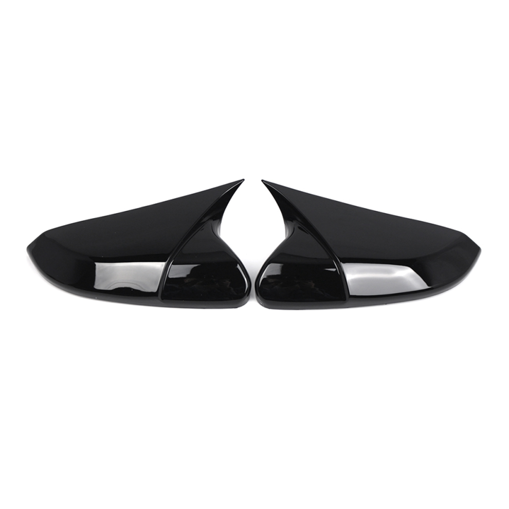 Left+Right Exterior Rear View Mirror Cover For 10Th 2016-2021 Ox Horn Side Door Wing Black 4852514388664