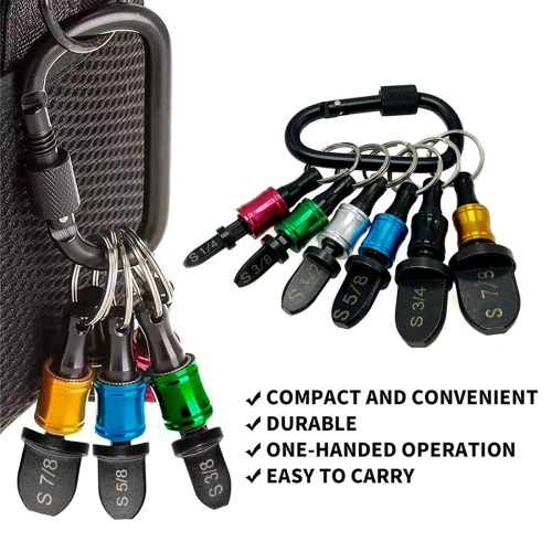 6Pcs Bits Set HVAC Tools Swaging Tool Copper Pipe Expander with Bit Holder Key Chain 2