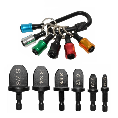 6Pcs Bits Set HVAC Tools Swaging Tool Copper Pipe Expander with Bit Holder Key Chain 1