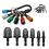 6Pcs Bits Set HVAC Tools Swaging Tool Copper Pipe Expander with Bit Holder Key Chain 7