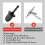6Pcs Bits Set HVAC Tools Swaging Tool Copper Pipe Expander with Bit Holder Key Chain 4