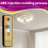 5pcs Wireless Switches, 3-Speed Timing Remote Control, for E27 Ceiling Fan Light, 1-4h Control 5