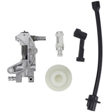 Kit de 5 piezas de filtro de bomba de aceite, manguera, boquilla, turbina para motosierra de 4500, 5200, 5800, 45 CC, 52 CC y 58 CC.