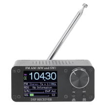 Radio portátil de onda corta ATS80 con receptor de frecuencia FM/AM, auriculares externos de 5 W y antena telescópica.
