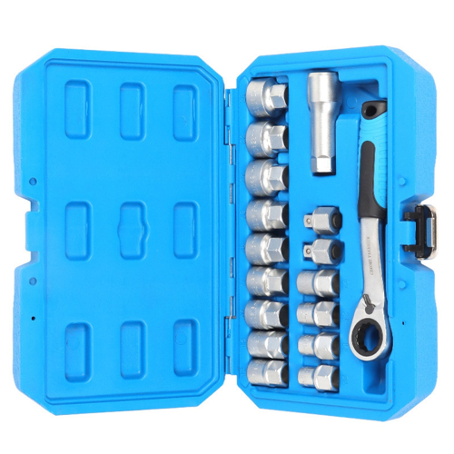 Piercing Ratchet Sleeve Wrench Socket Tool Two-Way Set Mechanics Batch Connector 2