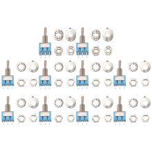 10 szt. mini przełączników kołyskowych SPDT 3-pinowych, 2-pozycyjnych, włącz/wyłącz, miniaturowych, 6 A, 125 V AC -102