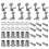12 Pack Acoustic Guitar Pins Tuner Head Knobs (6 Left + 6 Right) Silver 1
