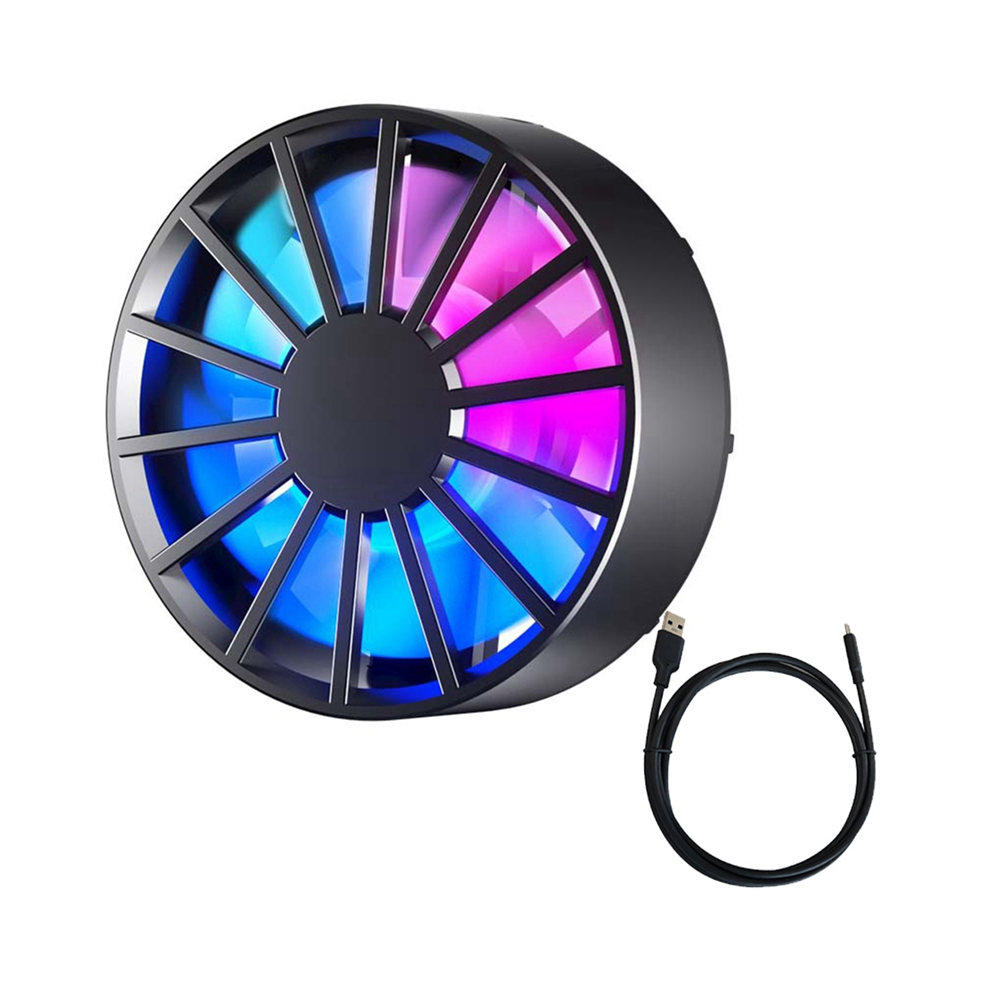 Magnetic Mobile Phone Cooler For Gaming Radiator Low Noise Fast Heat Dissipation Portable Cooling Fan Phone-A Light 4852514306545