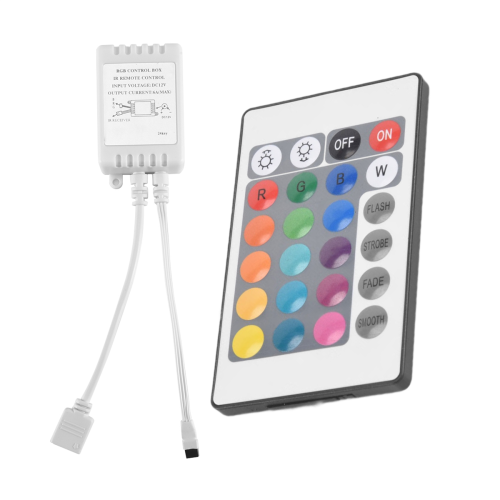 24 Keys Remote Control+DC12V LED Controller RGB Control Box IR Light Strip for 5050 2835 1