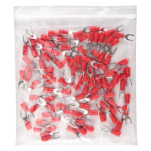 100 szt. 4 mm widełkowe końcówki kablowe AWG 22-16 wstępnie izolowane