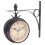 European-Style Double-Sided Wall Clock Classic Clocks Monochrome 4