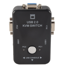 Usb Kvm-switch, switcher, 2-poorts VGA SVGA-box, muis en toetsenbord, 1920x1440