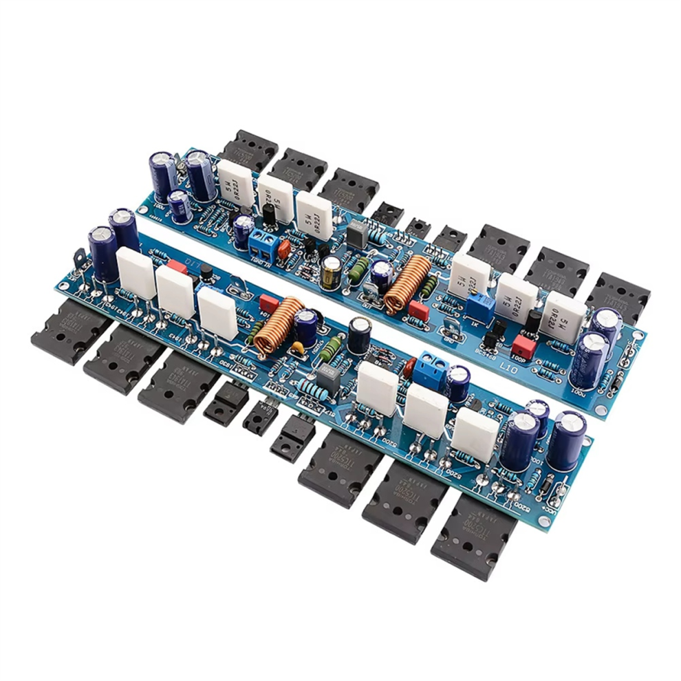 2Pcs L10 Sound Amplifier Board 300W Hifi 2.0 Channel Class Ab Power Amplifiers Amp Transistor A1930 C5171 Tt1943 Tt5200 4852514327588