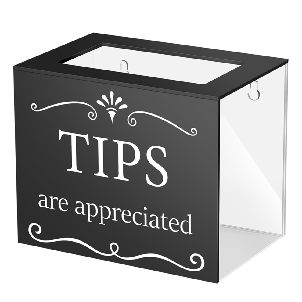 Tip Jars For Money Acrylic Cash Box Donation Bucket 6X4x5 Inch Storage Container Suggestion Raffle 4852514326949