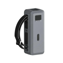 Siliconen hoes voor 737 140W Power Bank TF/SIM-kaart PIN-opbergtas Beschermende reistas Grijs