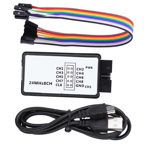 Logic Analyzer 24MHz Device USB Set Mini Digital Pocket Size 8 Channel Input Memory 2