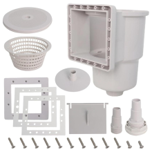 Skimmer para piscina elevada, skimmer de pared con accesorio, skimmer para piscina, ancho de apertura de 6 pulgadas, SP1091LX