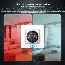 Inteligentny termostat Tuya ZigBee z pokrętłem i regulatorem temperatury ogrzewania podłogowego współpracuje z Google Home w kolorze czarnym