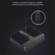 Mini Square Mouse Wireless Computer 3 Mode BT/2.4G/USB Capacitive for PC Laptop Notebook Desktop Black
