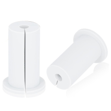 2-delige kabelgeleidingsset voor doorvoerbussen, 1 inch wandgat, Ethernet-doorvoertule, wit