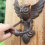 Mystical Owl Cast Door Knocker,Antique Handle Courtyard 5