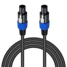 Cable Speakon de 1,8 m, profesional, calibre 18, macho a cable de audio con cierre giratorio para altavoces y amplificadores de DJ.