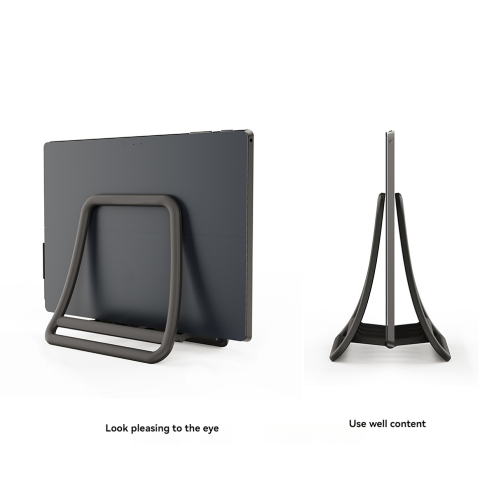 Adjustable Vertical Laptop Stand - Notebook & Tablet Holder Storage Rack White 4852514329414