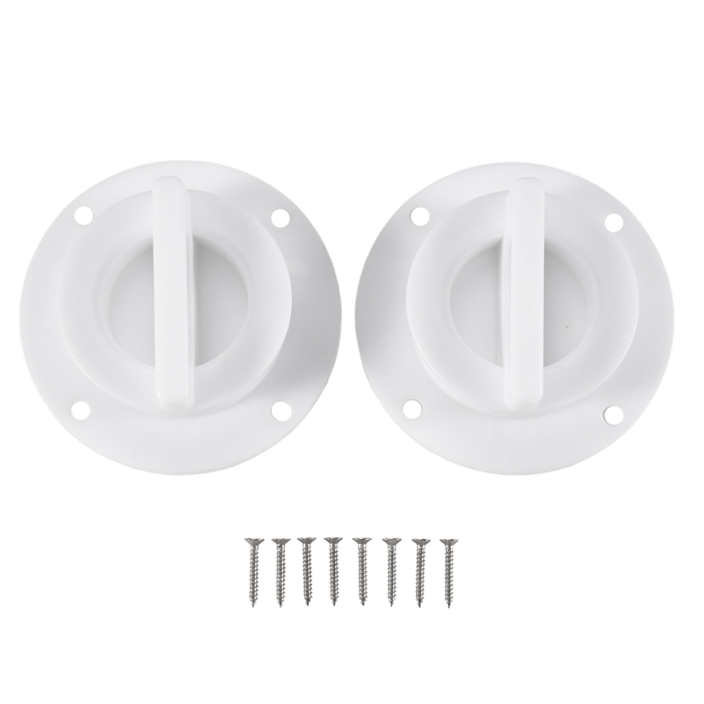 Universal Nylon Marine Boat Transom Deck Mount Drain Scupper Valve Screw Cap Bung Stopper Replacement Accessories White 4852514341386