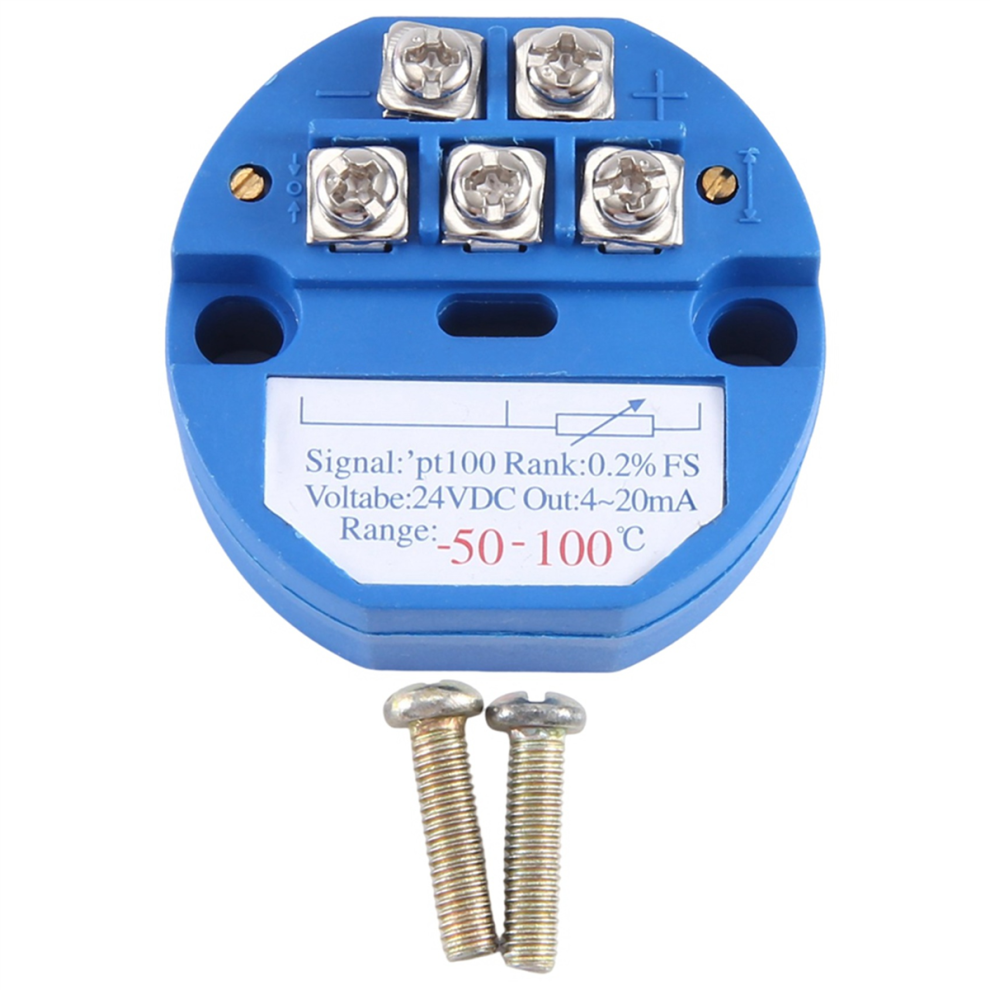 Rtd Pt100 Temperature Transmitter Module Thermal Resistance -50-100C Dc24v Output 4-20Ma Tauoh