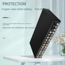Eight in One Out AV Switch Selector Video L/R Audio Box 8-Port Composite Splitter for DVD STB HDTV