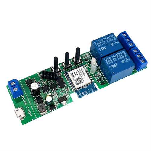 Tuya Smart WiFi Switch Relay Module 2 CH 7-32V /APP Wireless Remote Control Home for 2