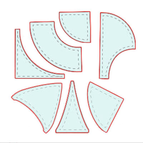 7PCS Table Flag Quilting Ruler Kit Patchwork Tools Acrylic Templates Home DIY Craft Reusable