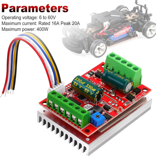 DC 6-60V 400W BLDC Three-Phase Brushless Motor Controller PWM 12V 24V 48V with Forward/Reverse/Stop/Brake Function 2