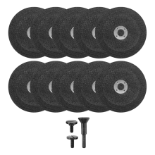 Discos de corte de 3 pulgadas con mandril de 1/4", discos de corte con orificio de 3/8, 10 unidades + 1 paquete