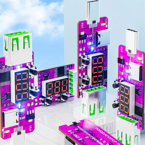 New PD3.1 28V Quick ReCharge Trigger Automatic Digital Display Voltage Meter Ammeter Current Detector Board