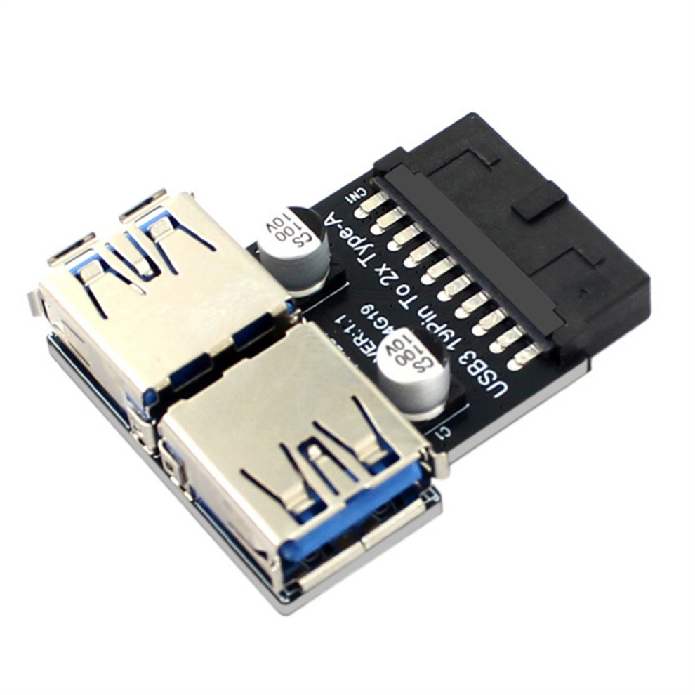 Tauoh 19Pin To Dual Usb3.0/3.1 Adapter 19P/20P Type-A Female Front Connector Converter Usb 3.0 Plug-In Plug
